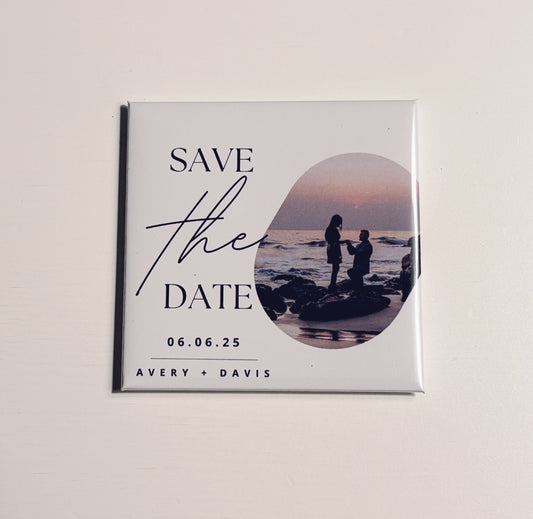 Custom Wedding Save the Date magnets 2.5" x 2.5"