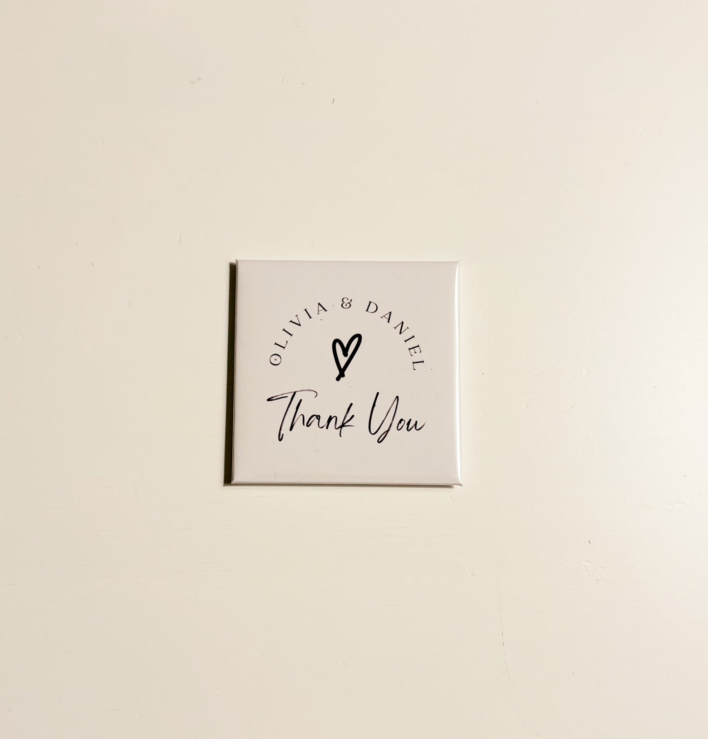 Custom Wedding Thank You magnets 2.5" x 2.5"