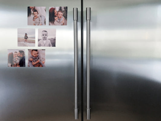 Collection of 6 personalized magnets size 2.5x2.5 inches